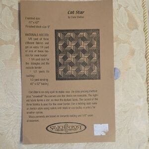 Cat Star Quilt Pattern by Dana Shelton
